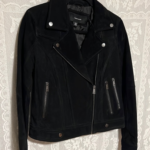 NWT Vero Moda Suede Leather Jacket - Picture 1 of 8